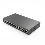Ruijie Reyee 8-Port 100Mbps + 2 Uplink Port 1000Mbps, 8 of the ports support PoE/PoE+ power supply. Max PoE power budget is 110W, unmanaged switch, desktop