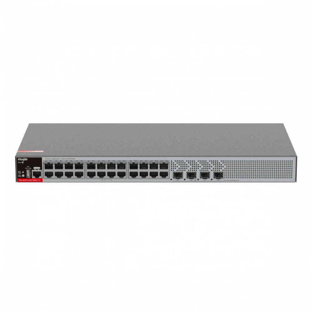 Коммутатор RUIJIE RG-S2915-24GT4MS-L managed L2+ (24 x 10/100/1000 RJ45 4 x 2.5GE/1GE SFP ports)