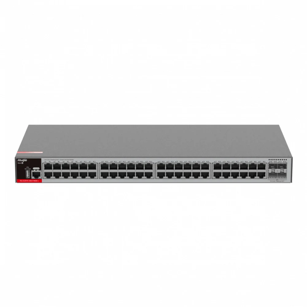 Коммутатор RUIJIE RG-S2915-48GT4MS-L managed L2+ (48 x 10/100/1000 RJ45 4 x 2.5GE/1GE SFP ports)