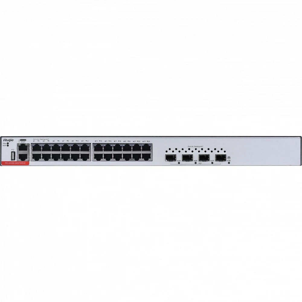 Коммутатор Ruijie RG-S5300-24GT4XS-E L3 Managed (24 x 10/100/1000M adaptive electrical ports, 4 x 1G/10G SFP+ ports)