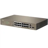 Switch 16 port 10/100Mbit, Tenda TEF1118P-16-150W, 2 x 10/100/1000Mbit RJ-45, 1x 10/100/1000Mbit SFP