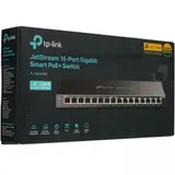 Коммутатор PoE+ Smart GbE 16-портовый Tp-Link TL-SG2016P JetStream™ 16 портов GbE (Порт 1 - Порт 8 с поддержкой PoE+ 802.3af/at max 30W на порт), коммутационная матрица 32 Гбит/с, бюджет мощности Po