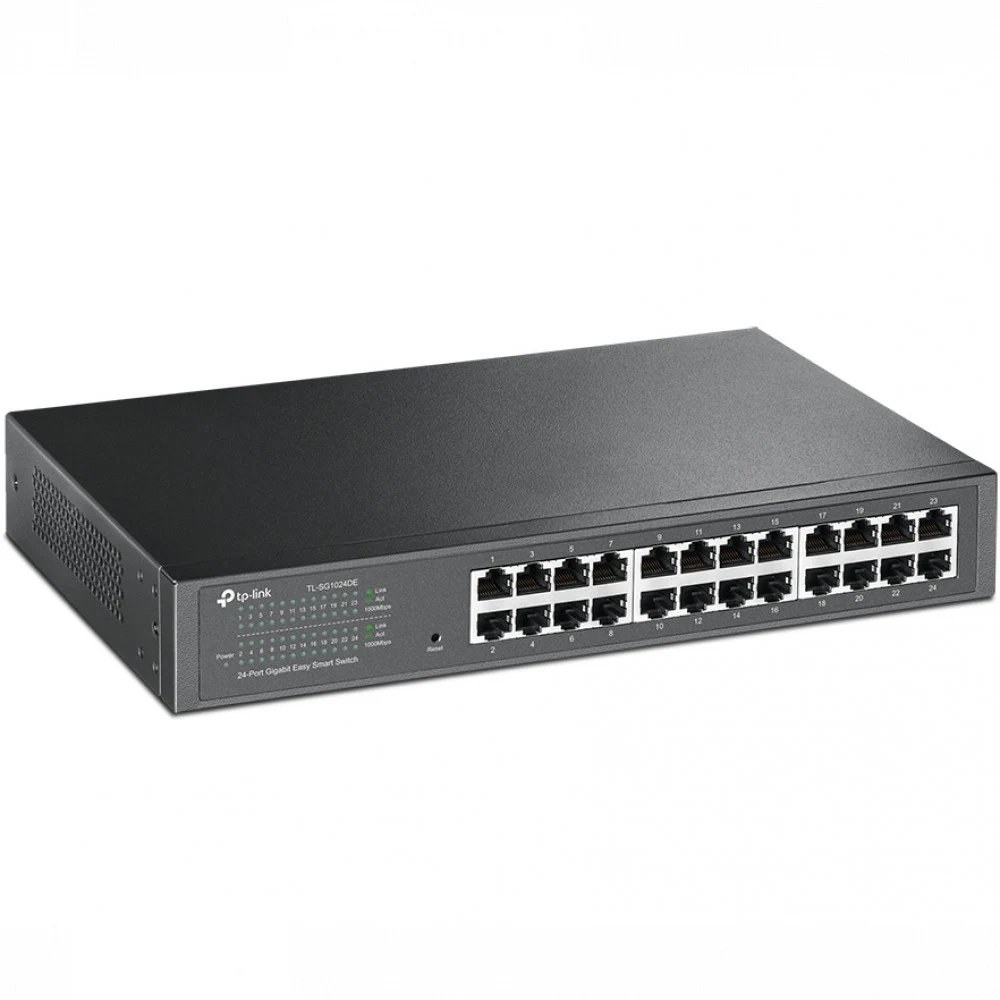 TP-Link TL-SG1024DE Easy Smart гигабитный 24-портовый коммутатор 24 порта 10/100/1000 Мбит/с позволяют мгновенно обмениваться файлами большого размера Инновационная энергосберегающая технология позв