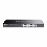 Коммутатор PoE+ GbE Easy Managed 20-портовый TP-Link Omada ES220GMP &lt Omada 16 портов GbE 802.3af/at PoE+, 2 порта GbE RJ45, 2 гигабитных SFP порт, QoS 802.1p/DSCP, IGMP Snooping, бюджет мощности