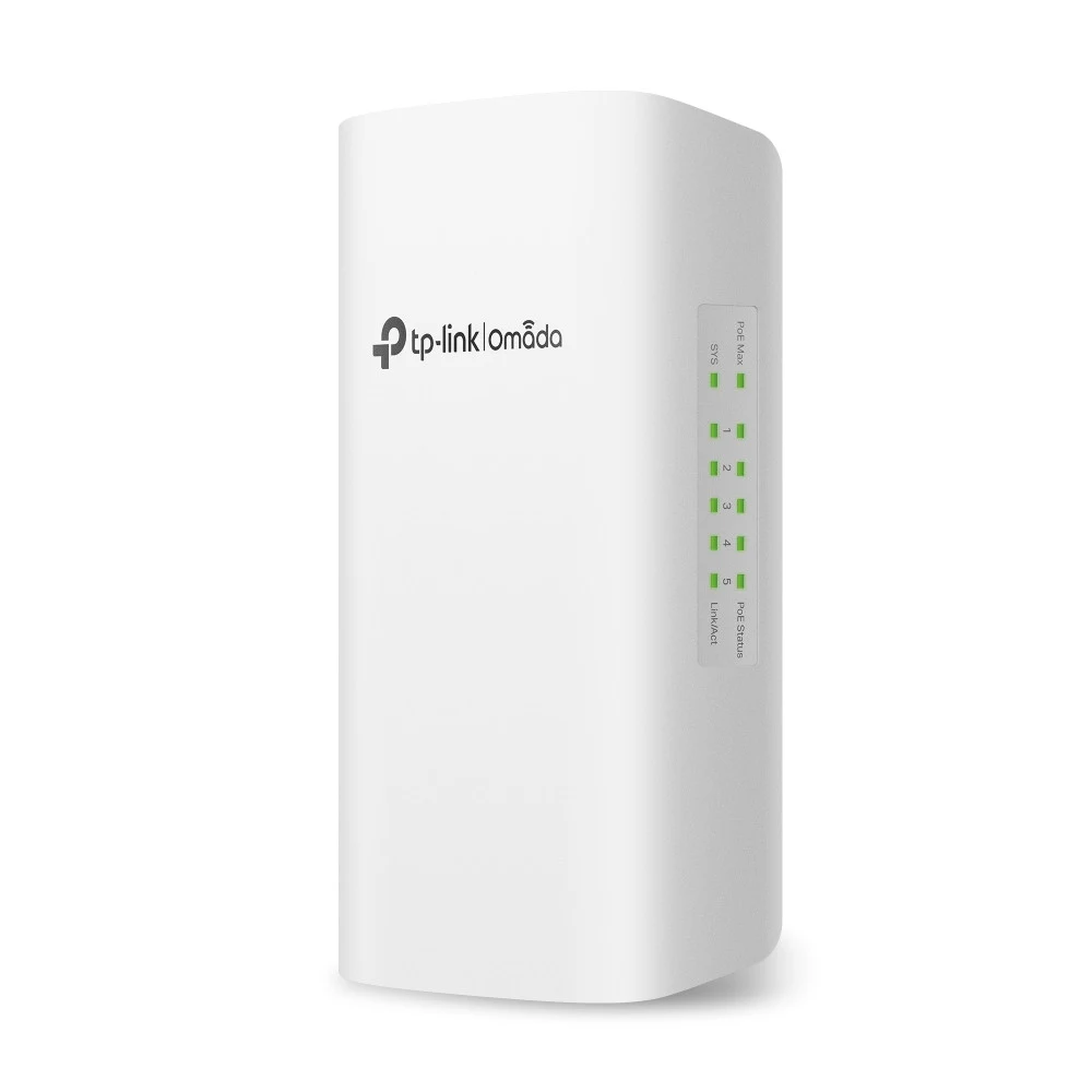 Уличный коммутатор PoE+ Smart GbE 4-портовый Tp-Link SG2005P-PD < Omada гигабитный управляемый коммутатор с входящим PoE++, 1 порт RJ45 10/100/1000 Мбит/с с поддержкой входящего PoE (802.3af/at/bt