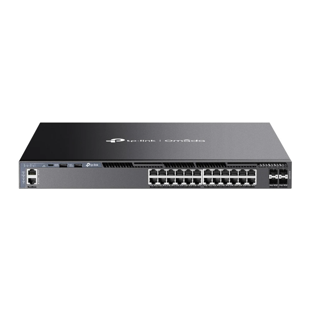 Коммутатор/ Omada 26-Port 10G Stackable LOmada 24-Port Gigabit Stackable L3 Managed Switch with 4 10GE SFP+ Slots