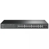Коммутатор, TP-Link, SL2428P, JetStream 24 порта RJ45 10/100 Мбит/с с 4 гигабитными портами и 2 гигабитных комбо SFP-слота, Управляемый, РоЕ 250 Вт