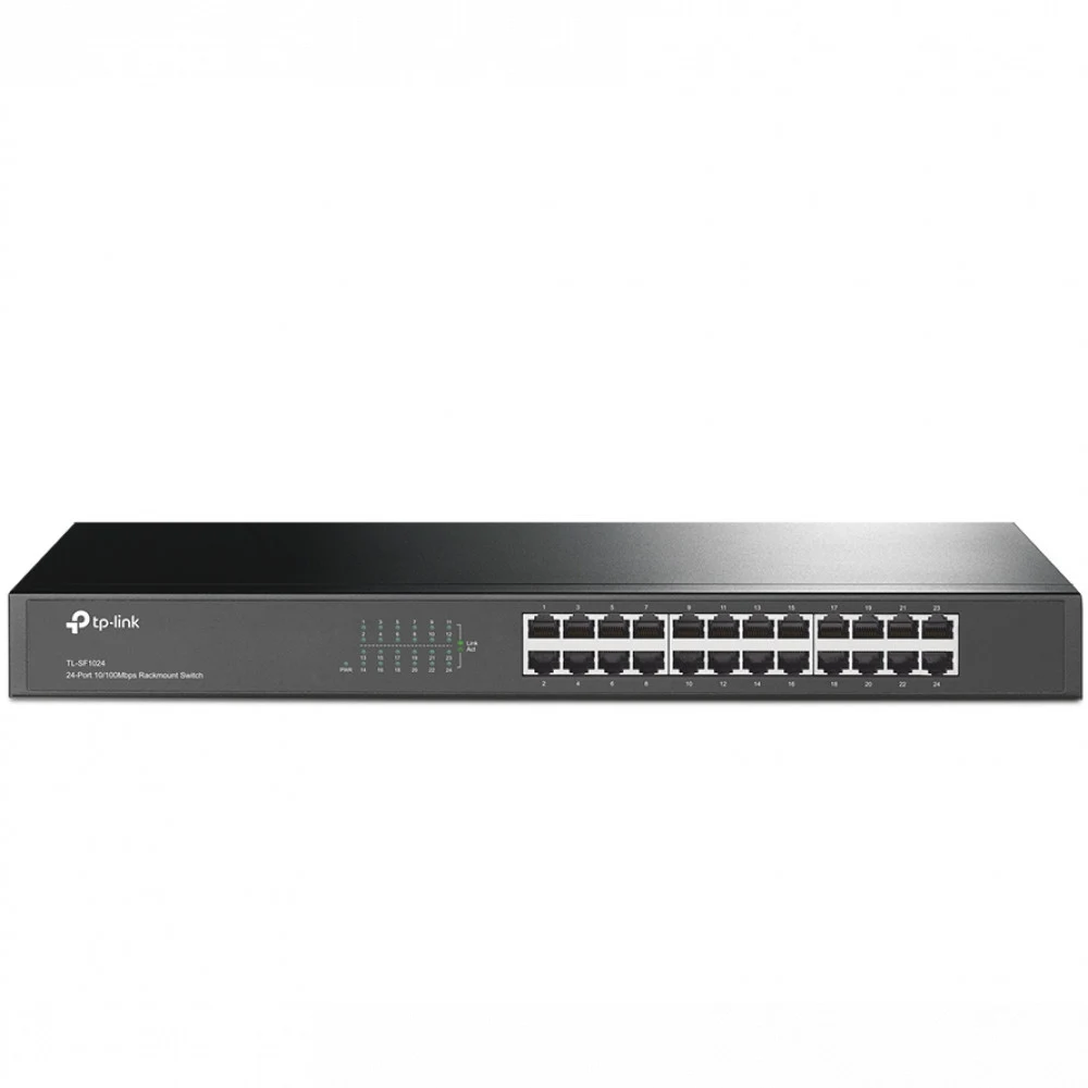 24-портовый 10/100 Мбит/с коммутатор, 24 порта RJ45 10/100 Мбит/с, 1U 19-дюймовый монтируемый в стойку стальной корпус