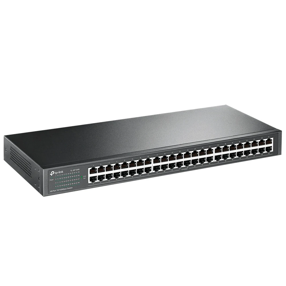 Коммутатор TP-LINK TL-SF1048 48-портовый 10/100 Мбит/с коммутатор, 48 портов RJ45 10/100 Мбит/с, 1U 19-дюймовый монтируемый в стойку стальной корпус (021702) {6}