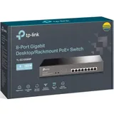 TL-SG1008MP 8-портовый гигабитный PoE+ коммутатор, 8 гигабитных портов RJ45, 8 портов с поддержкой PoE+, поддержка 802.3af/at, бюджет PoE+ до 126 Вт, стальной корпус монтируемый в 13' стойку 8 (0867