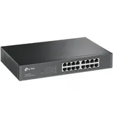 TP-Link 16-Port Gigabit Desktop/Rackmount Switch, 16 10/100/1000M RJ45 ports, 1U 13-inch rack-mountable steel case, energy-efficient technology, supports MAC address self-learning, Auto MDI/MDIX and