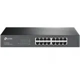 TP-Link 16-Port Gigabit Desktop/Rackmount Switch, 16 10/100/1000M RJ45 ports, 1U 13-inch rack-mountable steel case, energy-efficient technology, supports MAC address self-learning, Auto MDI/MDIX and