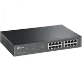 Коммутатор PoE+ GbE Easy Smart 16-портовый Tp-Link TL-SG1016PE 16 портов GbE (из них 8 портов с поддержкой PoE 802.3 af/at), QoS 802.1p/DSCP, IGMP Snooping, бюджет мощности PoE 110W, 32 VLAN, утилит