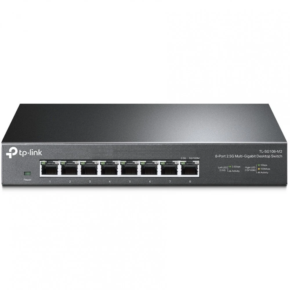 Коммутатор 2.5GbE 8-портовый Tp-Link TL-SG108-M2 &lt Настольный коммутатор с 8 портами 2,5 Гбит/с&gt