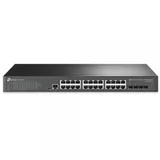 JetStream 24-портовый гигабитный управляемый коммутатор уровня L2+ с 4 SFP-слотами, поддержка контроллера SDN, множество функций L2/L2+, установка в стойку 1U (19"), полное управление через веб-инте