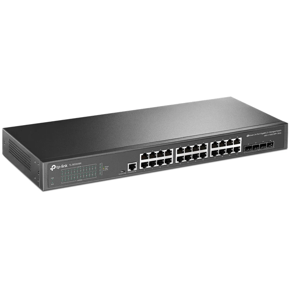 JetStream™ 24-портовый гигабитный управляемый коммутатор уровня L2+ с 4 SFP+ слотами Порты: 24× порта RJ45 1 Гбит/с, 4 × слота 10 Гбит/с SFP+, консольный порт RJ45/Micro-USB Спецификация: установка