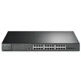TP-Link TL-SG3428XMP JetStream 24-Port Gigabit and 4-Port 10GE SFP+ L2+ Managed Switch with 24-Port PoE+, RJ45/Micro-USB Console Port, 802.3at/af,384 W PoE Power,1U 19-inch Rack-mountable,Integratio