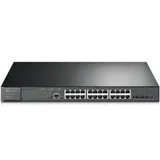 Коммутатор PoE+ управляемый GbE 24-портовый Tp-Link TL-SG3428XMP JetStream™ 24 порта GbE 802.3af/at (max 30W на порт), 4 SFP+ Slots 10GbE, 128Gbps, консольный порт управления, бюджет мощности PoE 38