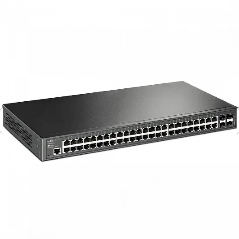 Коммутатор управляемый GbE 48-портовый Tp-Link SG3452 &lt JetStream™ 48-Port Gigabit L2 Managed Switch with 4 Gigabit SFP Slots, 104Gbps, 1 RJ45 Console Port, 1 Micro-USB Console Port&gt