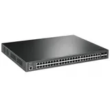 TP-Link TL-SG3452P, JetStream управляемый PoE-коммутатор уровня 2+ на 48 гигабитных портов и 4 гигабитных uplink-порта, бюджет PoE - 384 Вт