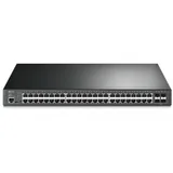TP-Link TL-SG3452P, JetStream управляемый PoE-коммутатор уровня 2+ на 48 гигабитных портов и 4 гигабитных uplink-порта, бюджет PoE - 384 Вт