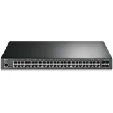 Коммутатор PoE+ управляемый GbE 48-портовый Tp-Link TL-SG3452P JetStream™ 48 портов GbE PoE+ 802.3af/at (max 30W на порт), 4 гигабитных SFP-слота, коммутационная матрица 104 Гбит/с, консольный порт