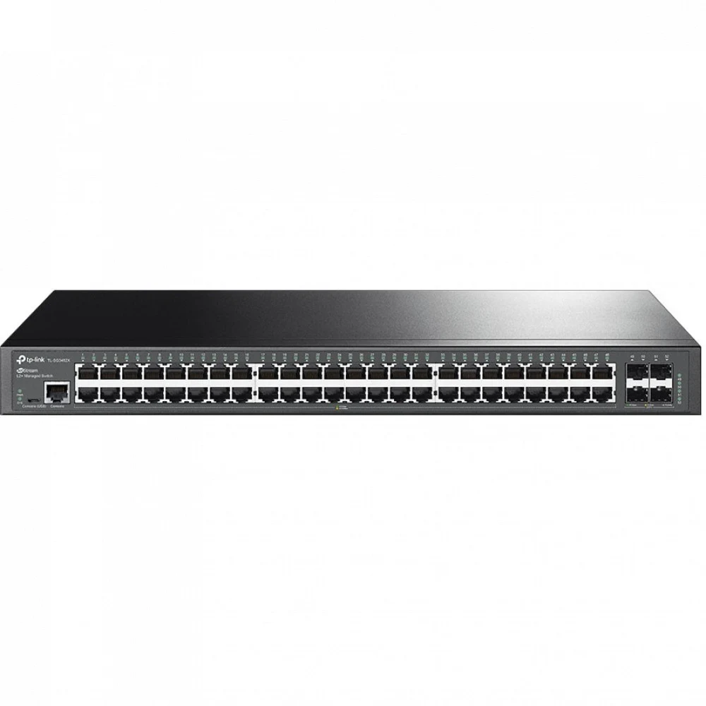 TP-Link SG3452X Управляемый коммутатор JetStream уровня 2+ с 48 гигабитными портами RJ45 и 4 портами SFP+