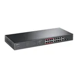 16-портовый коммутатор 10/100 Мбит / с PoE +, 16 портов 10/100 Мбит / с RJ45, 2 гигабитных порта RJ45, 2 слота Combo SFP, 802.3at / af, мощность 192 Вт PoE, 1U 19-дюймовый стоечный корпус в стойке,