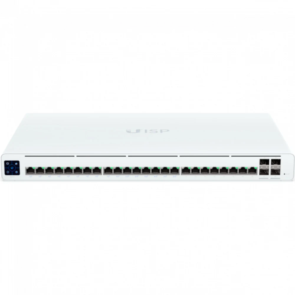 Ubiquiti UISP-S-Pro-EU 220W (27V) PoE switch with (24) GbE RJ45 ports, including (16) with 27V passive PoE, and (4) 10G SFP+ ports