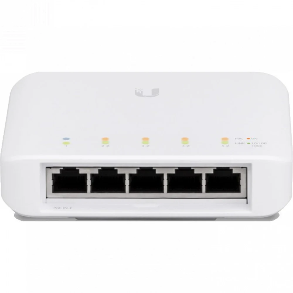 Коммутатор, Ubiquiti, USW-FLEX, Уличный всепогодный коммутатор Unifi Switch, управляемый L2, 5 портов 10/100/1000 Mbps RJ45,