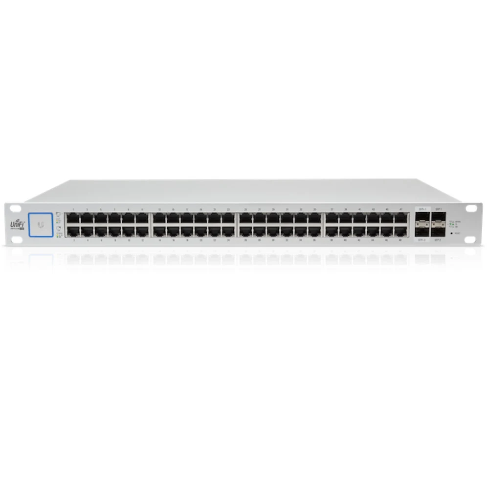 Коммутатор Ubiquiti UniFi Switch 48-500W |US-48-500W| Ubiquiti PoE-коммутатор в стойку, 48х 1G RJ45, 2х SFP, 2х SFP+, |US-48-500W| раздача 436 Вт {2} (023132)