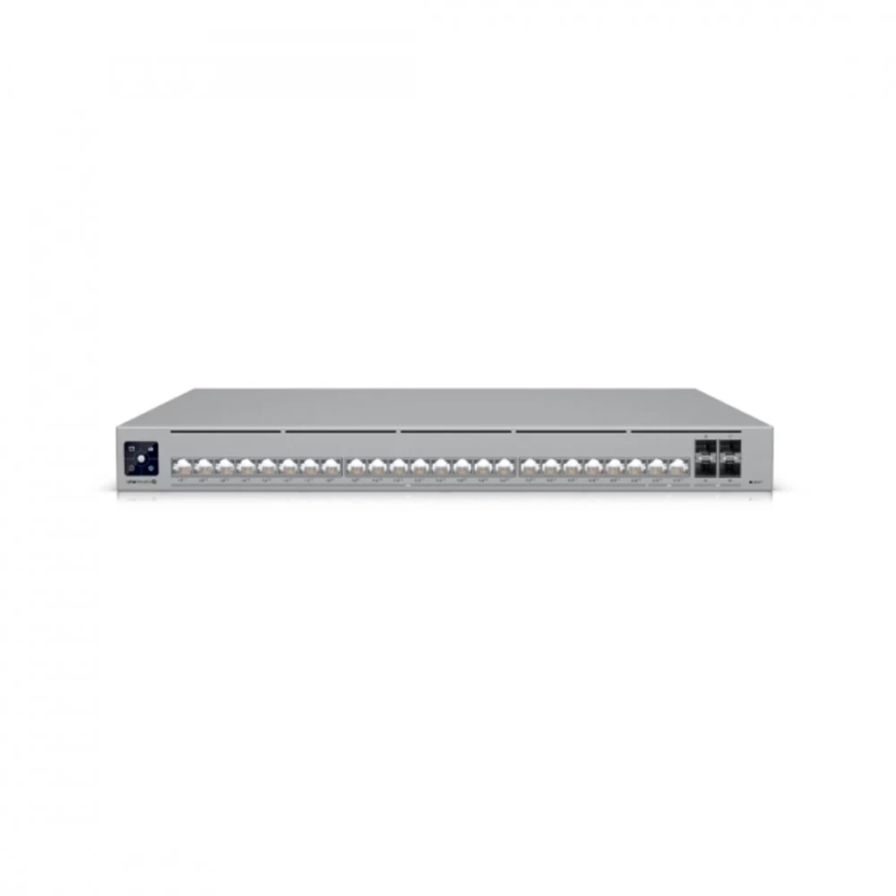 Professional-grade, Layer 3 Etherlighting switch with (2) 10 GbE, (22) 2.5 GbE, and (4) 10G SFP+ ports