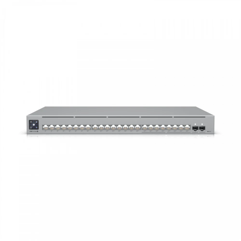 Коммутатор/ Switch (16) GbE RJ45 ports, (8) 1/2.5 GbE RJ45 ports, (2) 10G SFP+ ports Total non-blocking throughput, 56 Gbps Switching capacity, 112 Gbps