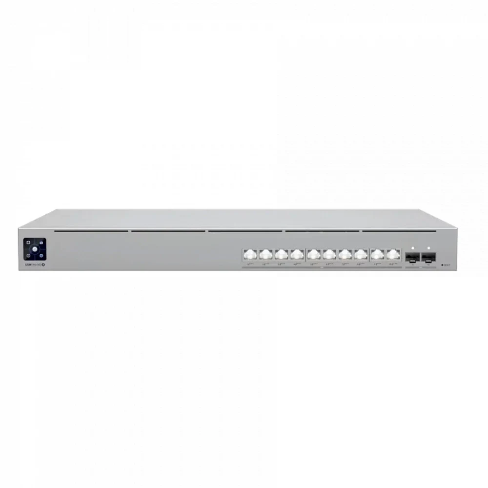 Коммутатор, Ubiquiti, USW-Pro-XG-10-PoE, Управляемый L3, 10 портов 10G/5G/2.5G/1G/100M PoE+++,, 802.3af/at/bt, PoE бюджет 400W, 2 порта SFP+, Стоечный