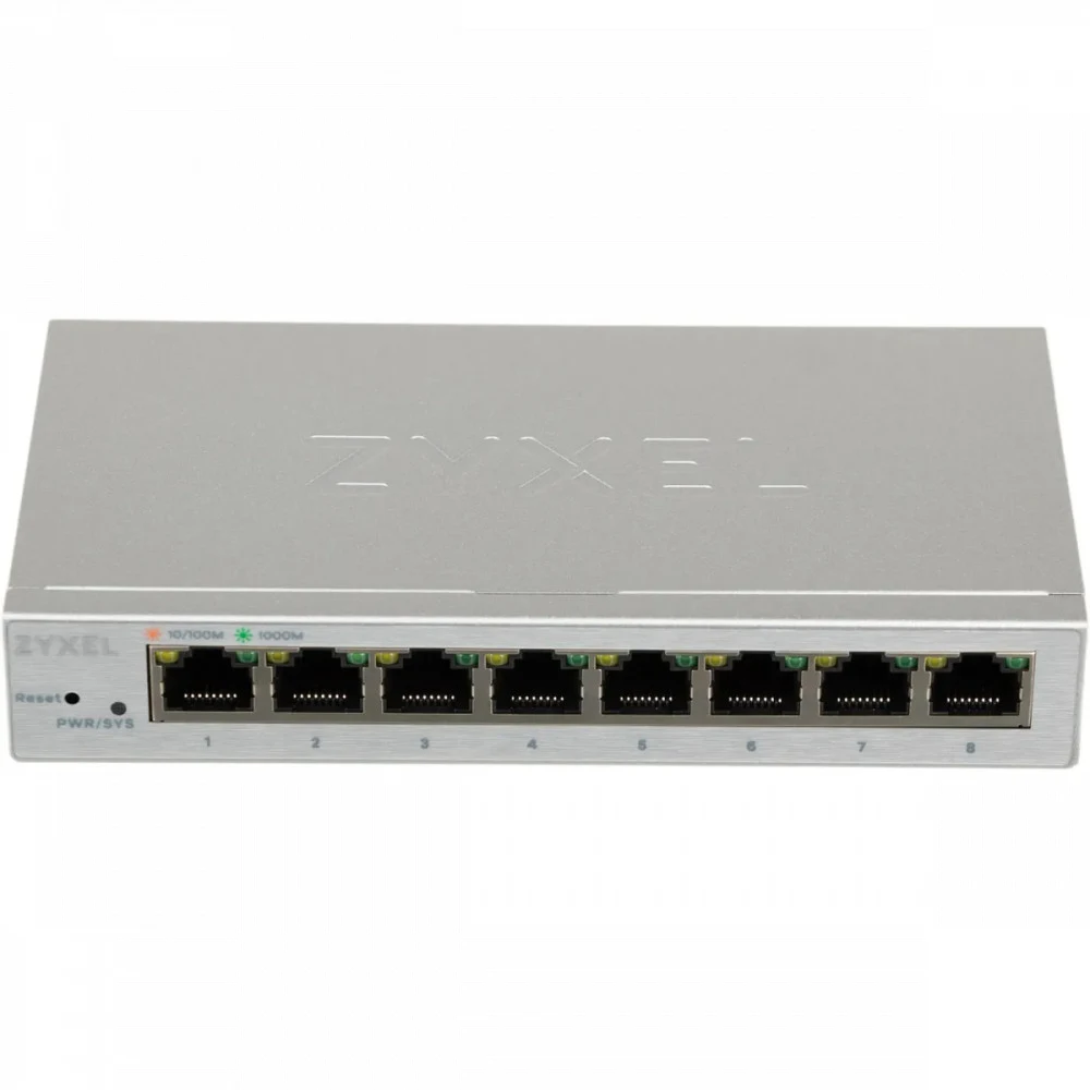 Коммутатор/ ZYXEL Web-managed Gigabit PoE Switch Zyxel GS1200-8HPv3, 8xRJ-45: 1G (4xPoE+), 68W PoE budget, desktop, fanless