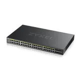Zyxel NebulaFlex Pro GS2220-50HP Hybrid L2 PoE+ Switch, 19 "rack, 44xGE PoE +, 4xCombo (SFP / RJ-45 PoE+), 2xSFP, 375W PoE Budget, Standalone / Cloud Management