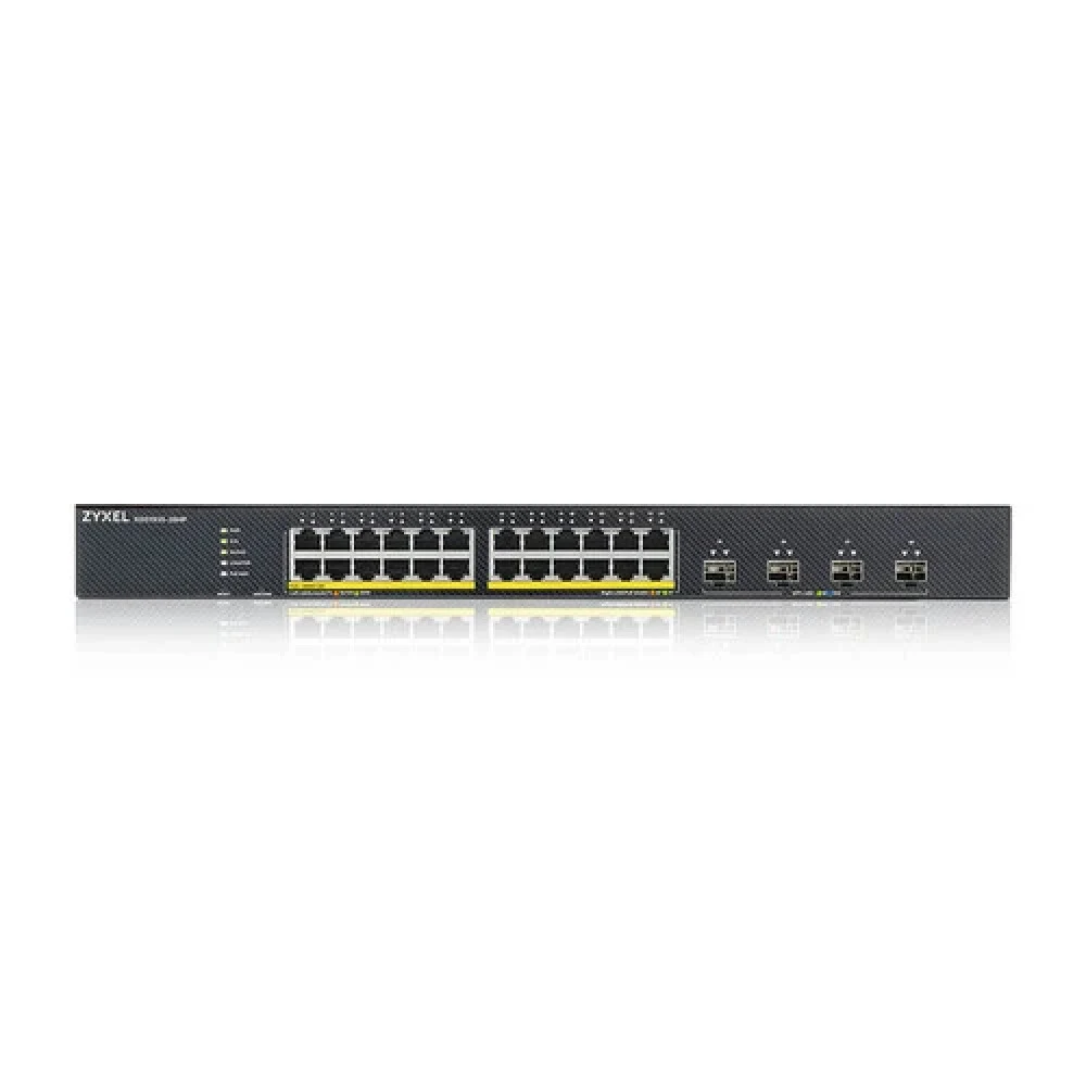 Коммутатор/ XGS1935-28HP, 28 Port Smart Managed PoE Switch, 24x Gigabit PoE and 4x 10G SFP+, hybrid mode, standalone or NebulaFlex Cloud, 375 Watt PoE