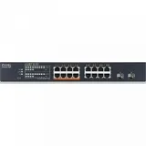 Мультигигабитный Smart L3 Lite коммутатор Zyxel NebulaFlex XMG1915-18EP, rack 19", 16xRJ-45: 1/2.5G (8 из них PoE++), 2xSFP+, бюджет PoE 180 Вт