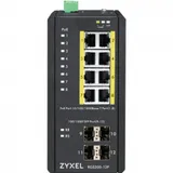 ZYXEL RGS200-12P, 12 Port managed PoE Switch, 240 Watt PoE, DIN Rail, IP30, 12-58V DC