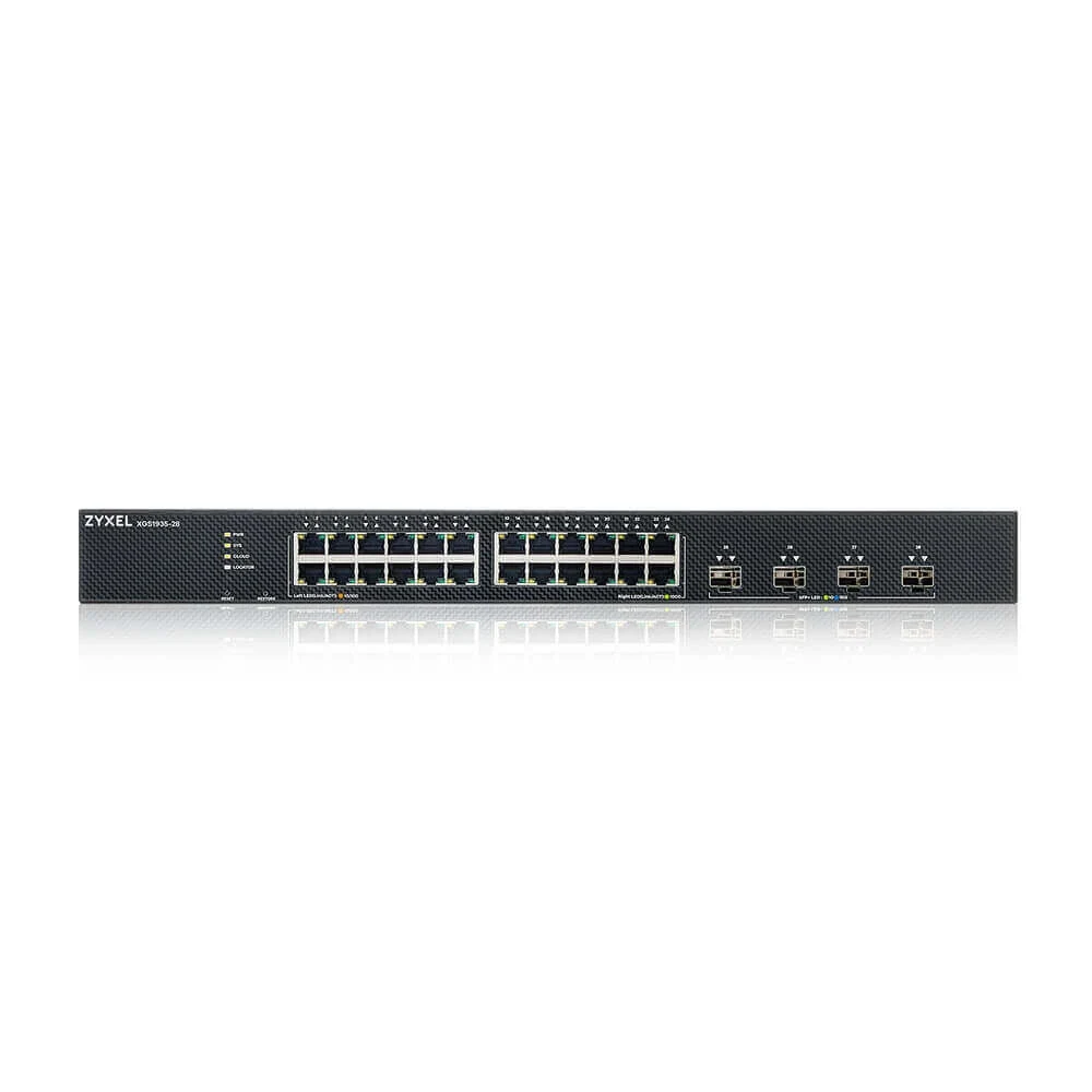 Коммутатор/ XGS1935-28, 28 Port Smart Managed Switch, 24x Gigabit Copper and 4x 10G SFP+, hybrid mode, standalone or NebulaFlex Cloud