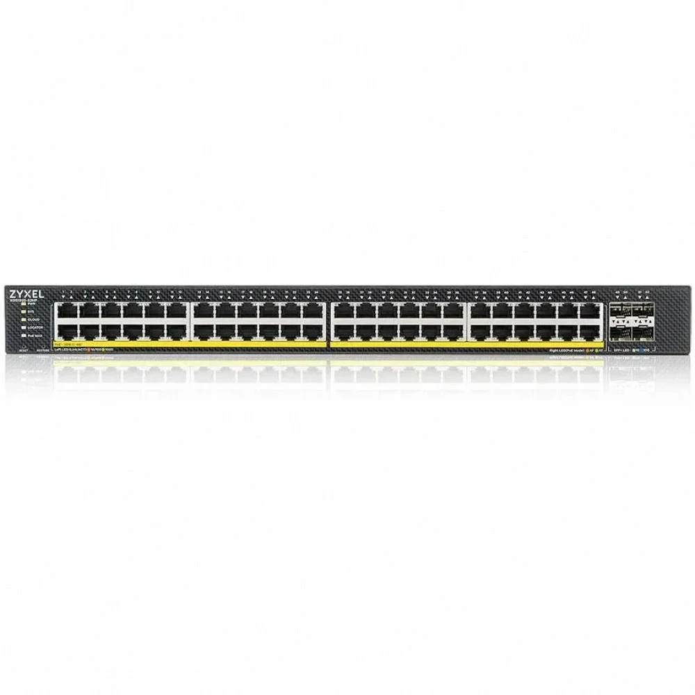 Коммутатор/ XGS1935-52HP, 52 Port Smart Managed PoE Switch, 48x Gigabit PoE and 4x 10G SFP+, hybrid mode, standalone or NebulaFlex Cloud, 375 Watt PoE