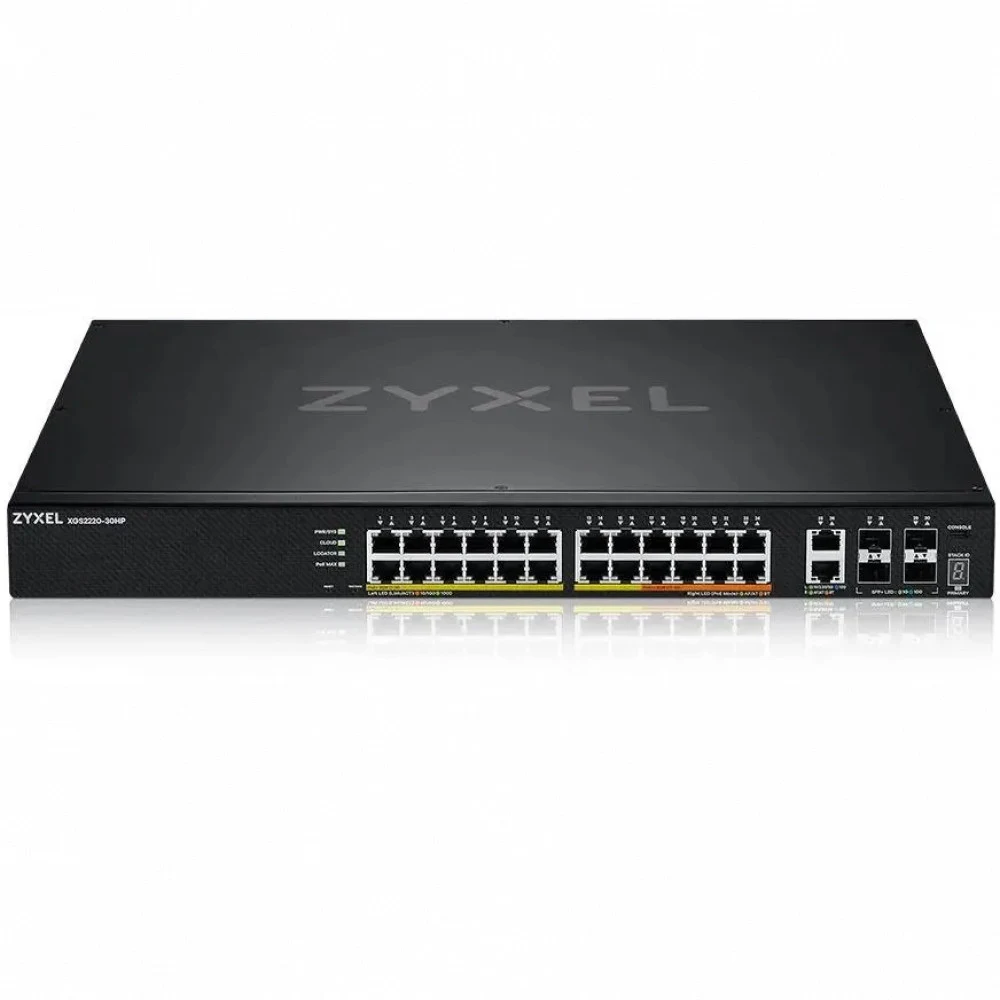 ZyXEL L3 Access коммутатор Zyxel NebulaFlex Pro XGS2220-30, rack 19", 24xRJ-45: 1G, 2xRJ-45: 1/2.5/5/10G, 4xSFP+// Категория товары без категории