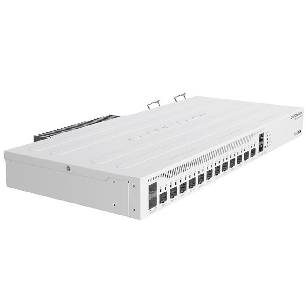 Маршрутизатор MIKROTIK CCR2004-1G-12S+2XS with Annapurna Alpine AL32400 Cortex A57 CPU (4-cores, 1.7GHz per core), 4GB RAM, 1x Gigabit RJ45 port, 12x 10G SFP+ cages, 2 x 25G SFP28 cages, RouterOS L6