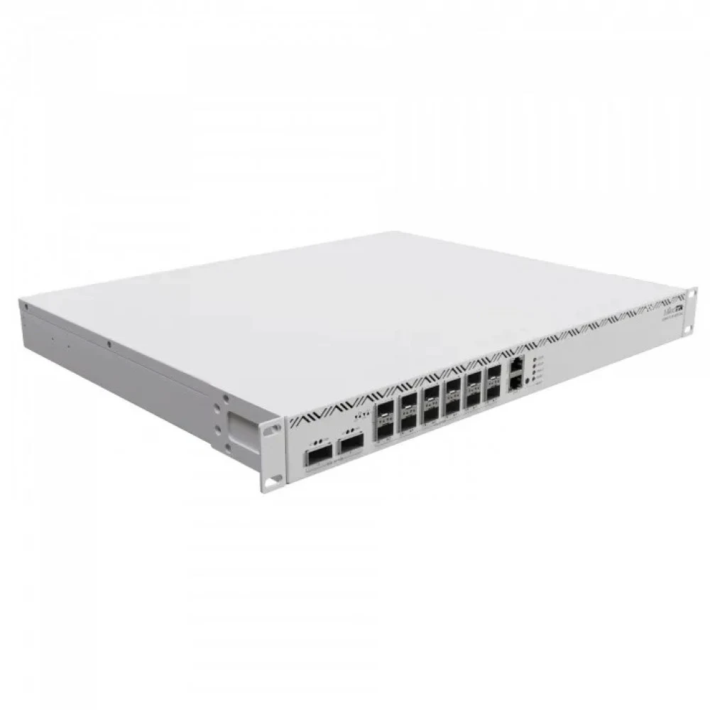 Маршрутизатор/ CCR2216-1G-12XS-2XQ Cloud Core Router with Amazon Annapurna Labs Alpine v3 AL73400 CPU (16-cores, 2GHz per core) and Marvell Prestera Aldrin2 switch-chip, 16GB RAM, 2x100G QSFP cages,