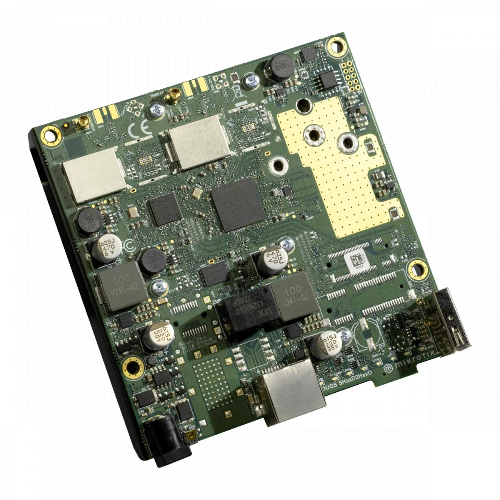 Маршрутизатор, MikroTik, L11UG-5HaxD, RouterBOARD, 1 порт 10/100/1000М, 5GHz, АХ2400, 1 порт USB-A, RouterOS, -40°С до 70 °C, плата без внешнего корпуса