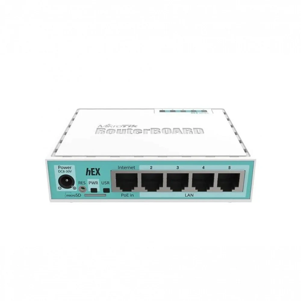 Маршрутизатор/ hEX 5x Gigabit Ethernet, Dual Core 880MHz CPU, 256MB RAM, USB, microSD, RouterOS L4