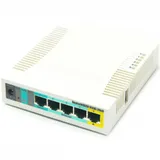 MikroTik RouterBOARD 951Ui-2HnD with 600Mhz CPU, 128MB RAM, 5xLAN, built-in 2.4Ghz 802b/g/n 2x2 two chain wireless with integrated antennas, desktop case, PSU, RouterOS L4