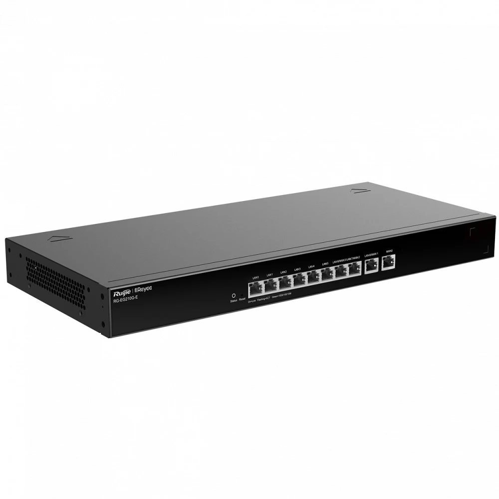 Ruijie Reyee 10-Port Gigabit Cloud Managed Gataway, 10 Gigabit Ethernet connection Ports, support up to 4 WAN ports, Max 200 concurrent users, 1.8Gbps.