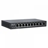 Reyee 10-Port Gigabit Cloud Managed Gataway, support up to 8 POE/POE+ ports with 70W POE Power budget, up to 4 WAN ports, support up to 200 concurrent users, 500Mbps.