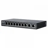 Reyee 10-Port Gigabit Cloud Managed Gataway, support up to 8 POE/POE+ ports with 70W POE Power budget, up to 4 WAN ports, support up to 200 concurrent users, 500Mbps.
